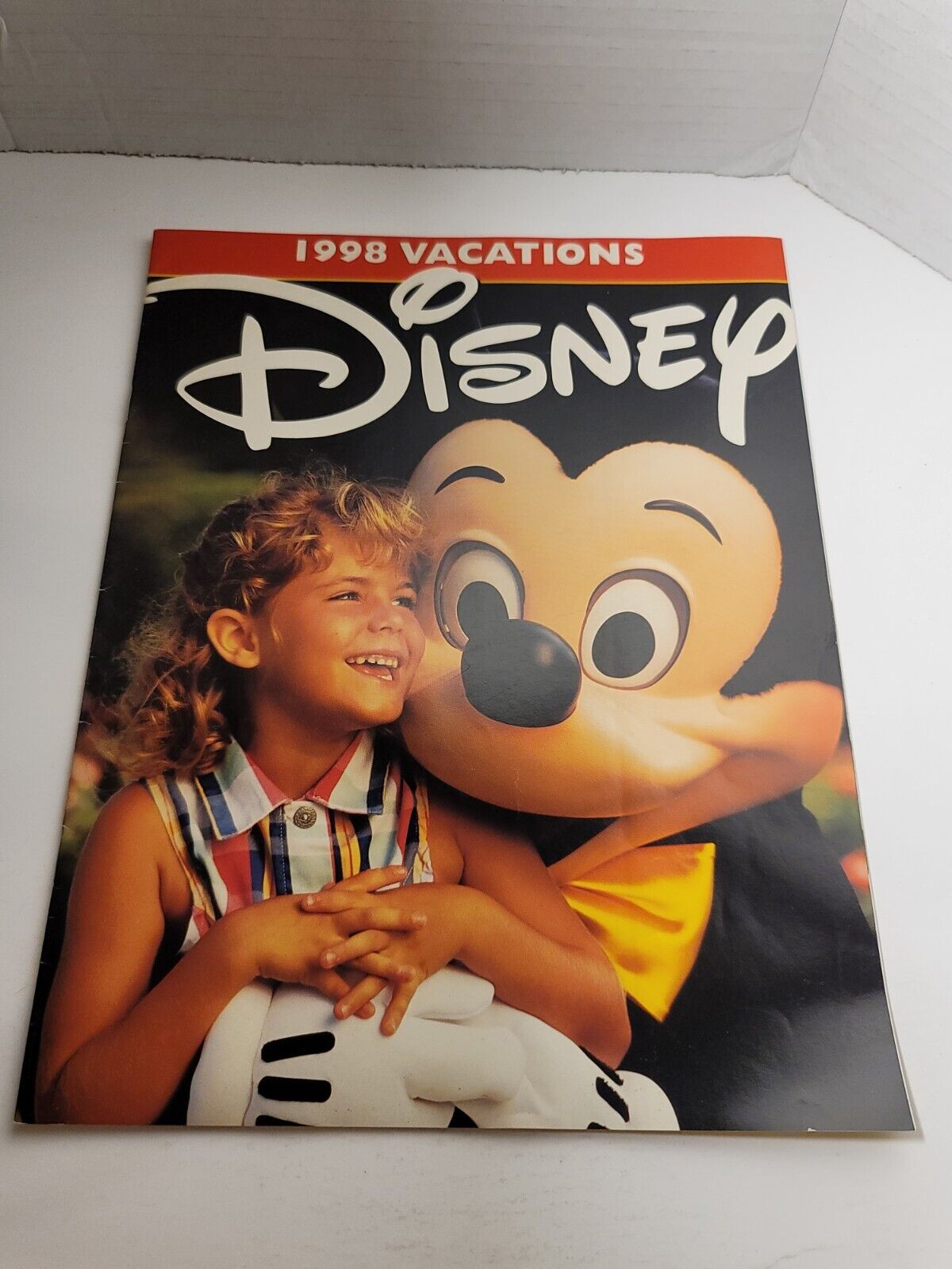 Walt Disney World 1998 Vacations Magazine Mickey Mouse with Child Cover