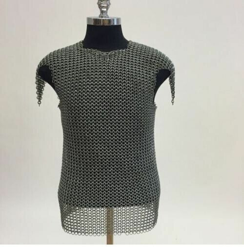 Chainmail shirt | Mild Steel | 10 MM | Blackened | Butted | Medieval Armor
