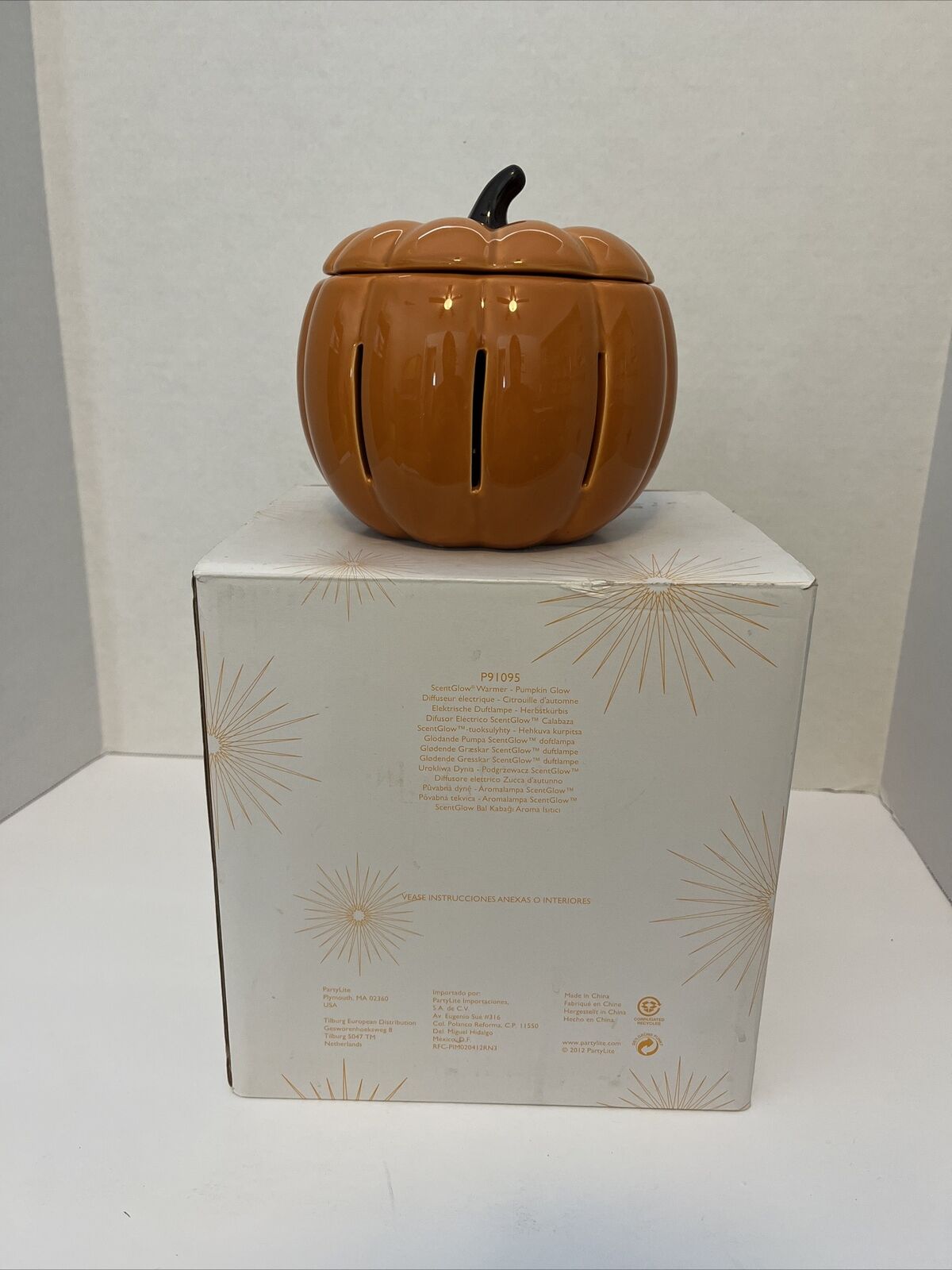 Partylite Scent Glow Warmer Pumpkin Glow P91095 Halloween Fall Candle Melts 🎃🎃