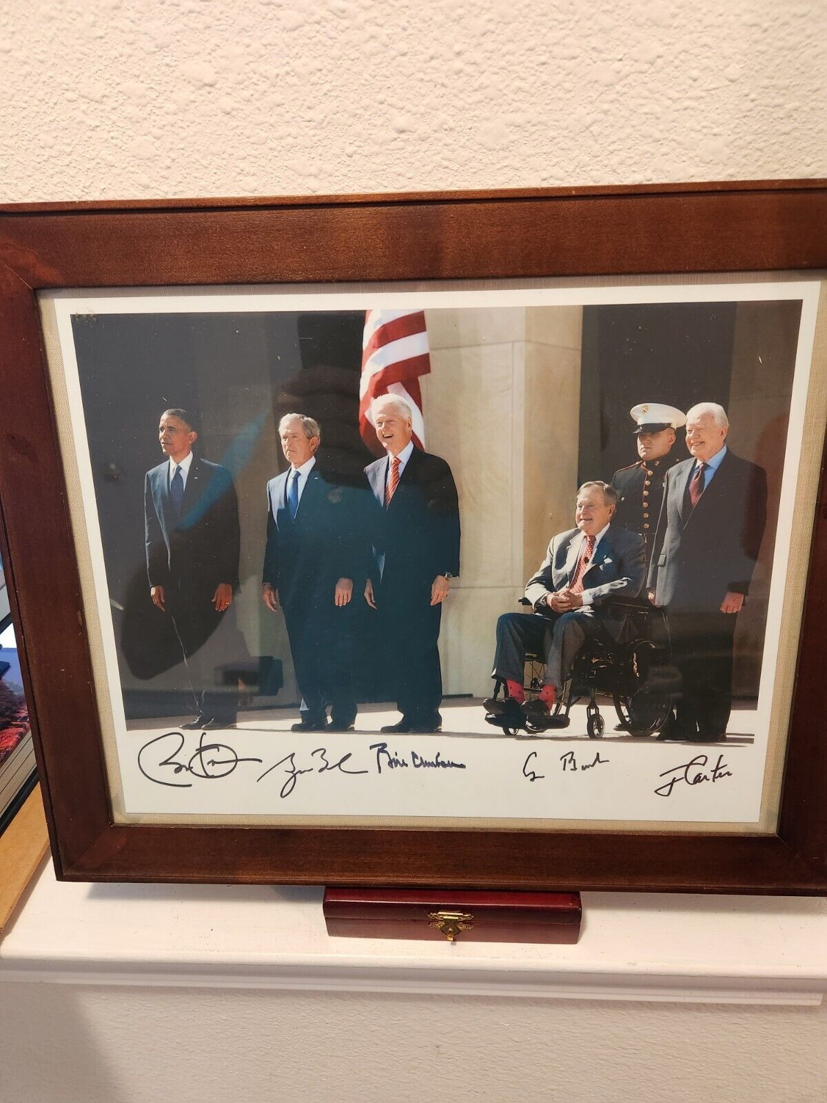 5- Presidents Photo Framed with Auto-Pen Signatures