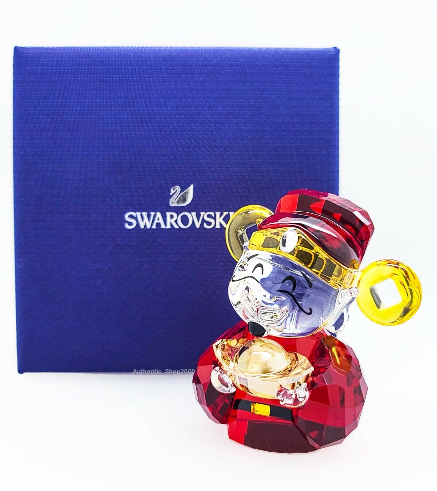 New 100% SWAROVSKI Sparkle Crystals Cute God of Wealth Figurine Display 5523324