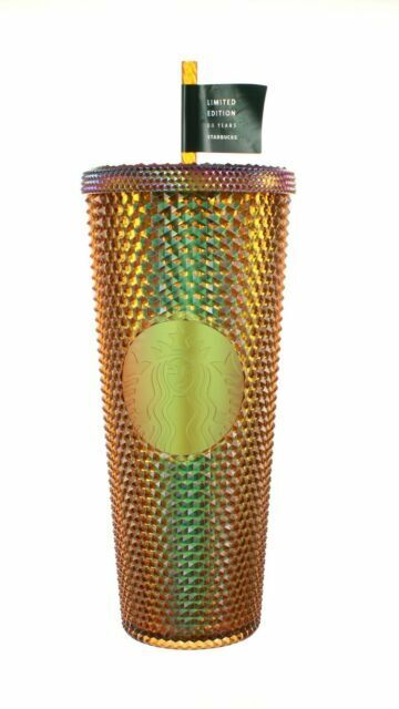 SBUX Gold Studded Cold Cup Tumbler - 24oz Honeycomb Brand New Never Used