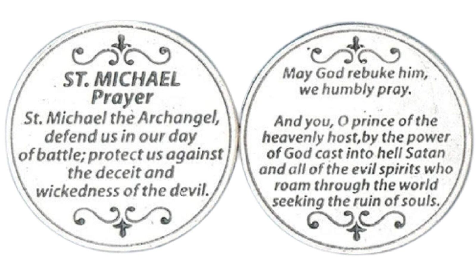 Religious Gifts Saint St Michael The Archangel Prayer Protect Us Pocket Token