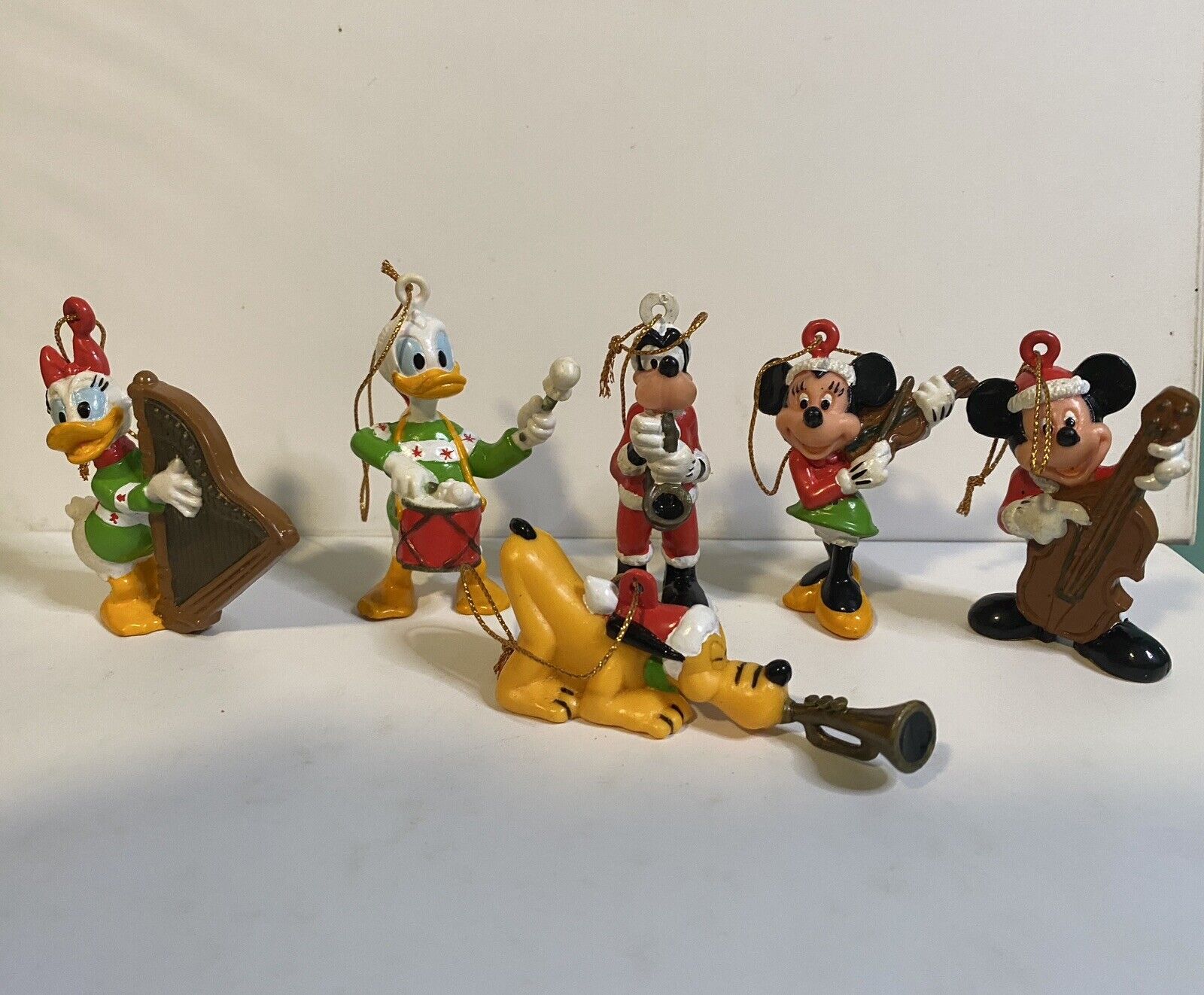 Vintage Kurt Adler Disney Mickeys Christmas Band Ornaments Pluto Minnie Goofy