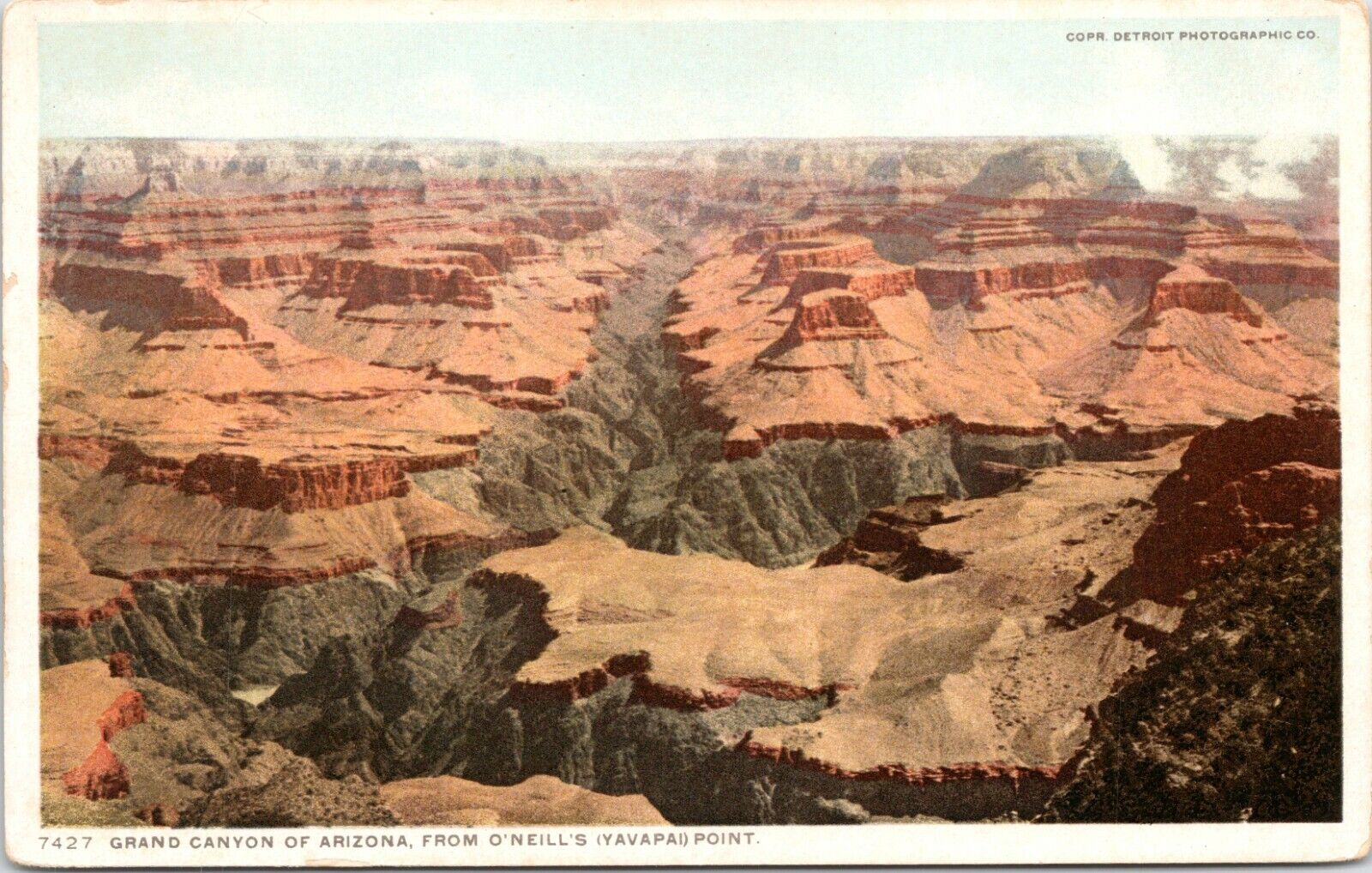c1920s Grand Canyon AZ O\'neill\'s Yavapai Point Phostint Arizona Postcard  A11