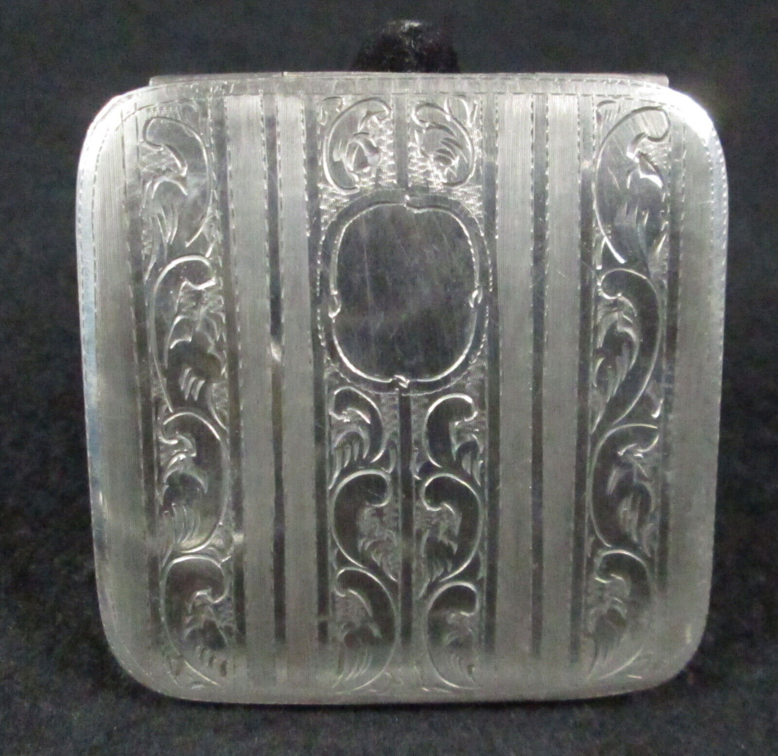Vintage Circa 1930s Leo Gersting Israel 833 Silver Signed LG Cartoche Compact