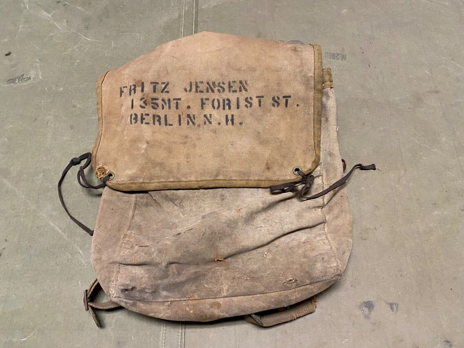 ORIGINAL WWI  US ARMY M1917 LARGE CANVAS FIELD EQUIPMENT CARRY PACK