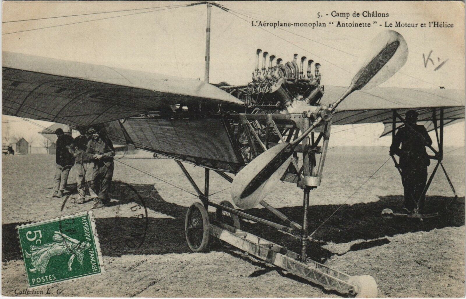 PC CPA AVIATION, THE AEROPLANE MONOPLAN ANTOINETTE, Vintage Postcard (b24486)