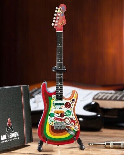 WB George Harrison Fender Stratocaster Rocky Design Mini Guitar Replica