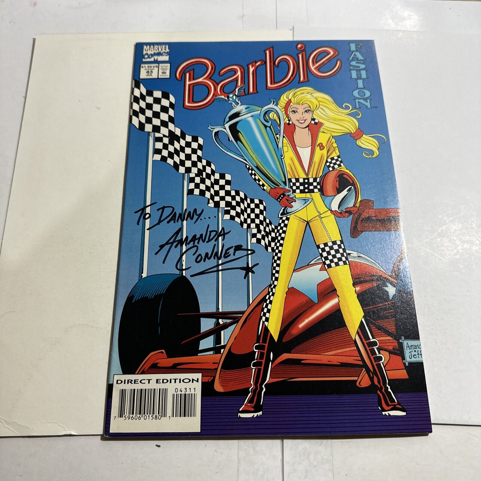 Barbie Fashion #43 VF; Marvel | Race Car ￼ three autographs, no COA, Amanda Conn