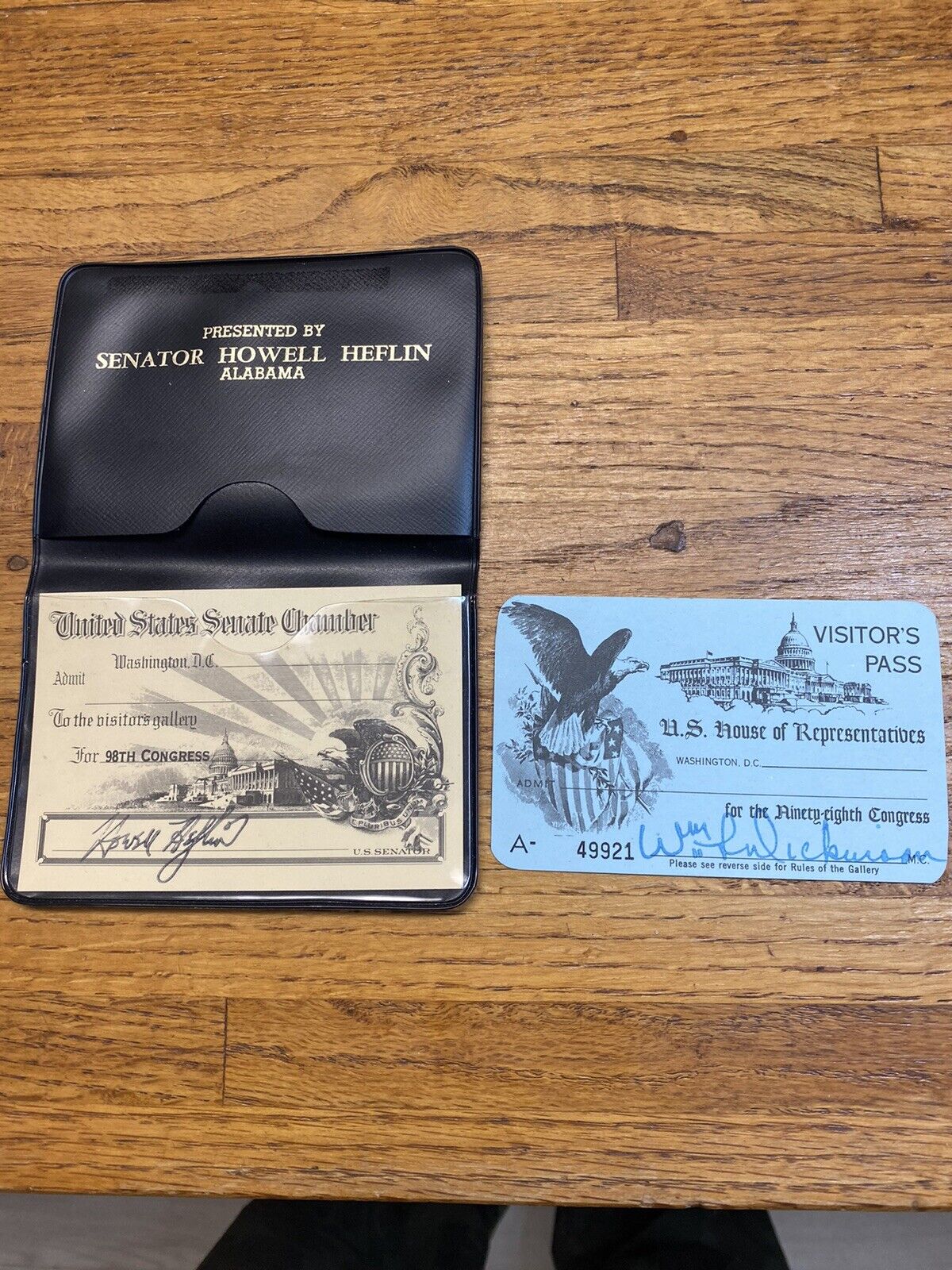 VTG US Government Politics House and Senate Chamber Visitors Pass Alabama  Guest