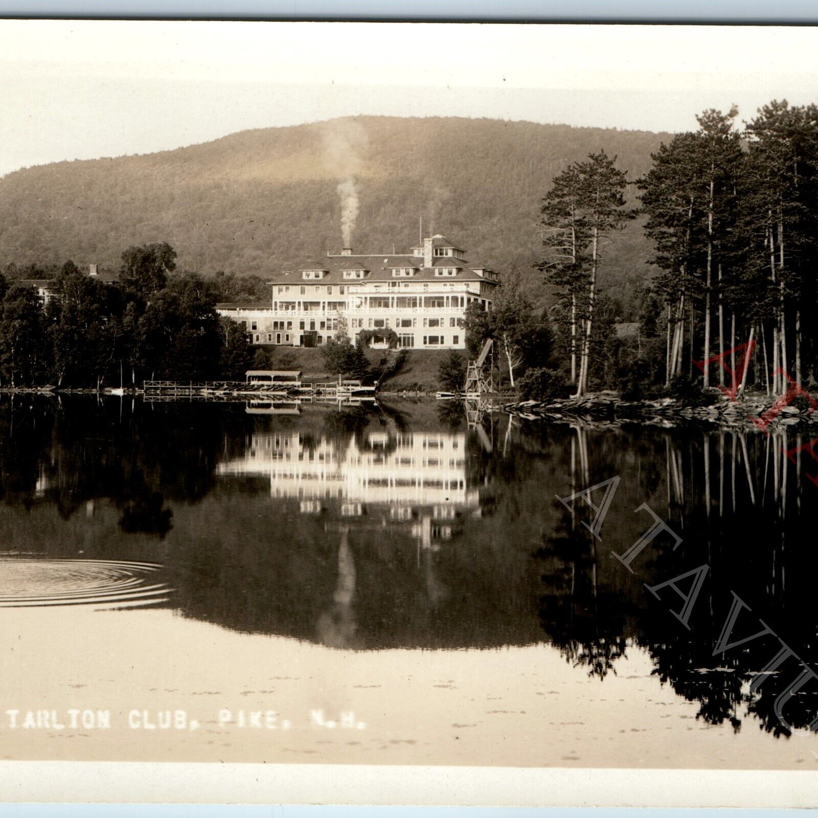 c1930s Pike, N.H RPPC Lake Tarleton Country Club Sky High Resort Hotel NH A191