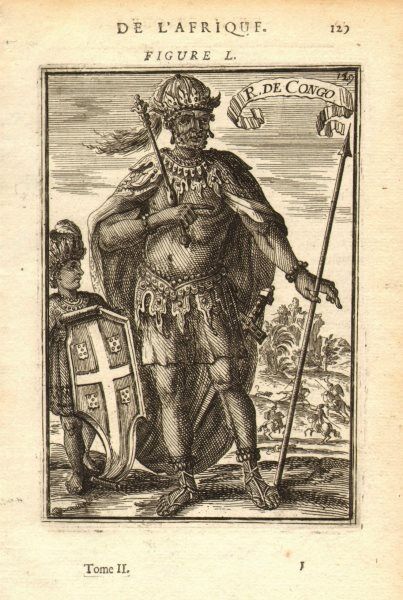 CONGO. (Probably) Dom Pedro III, 29th King of Kongo \'Roi de Congo\'. MALLET 1683
