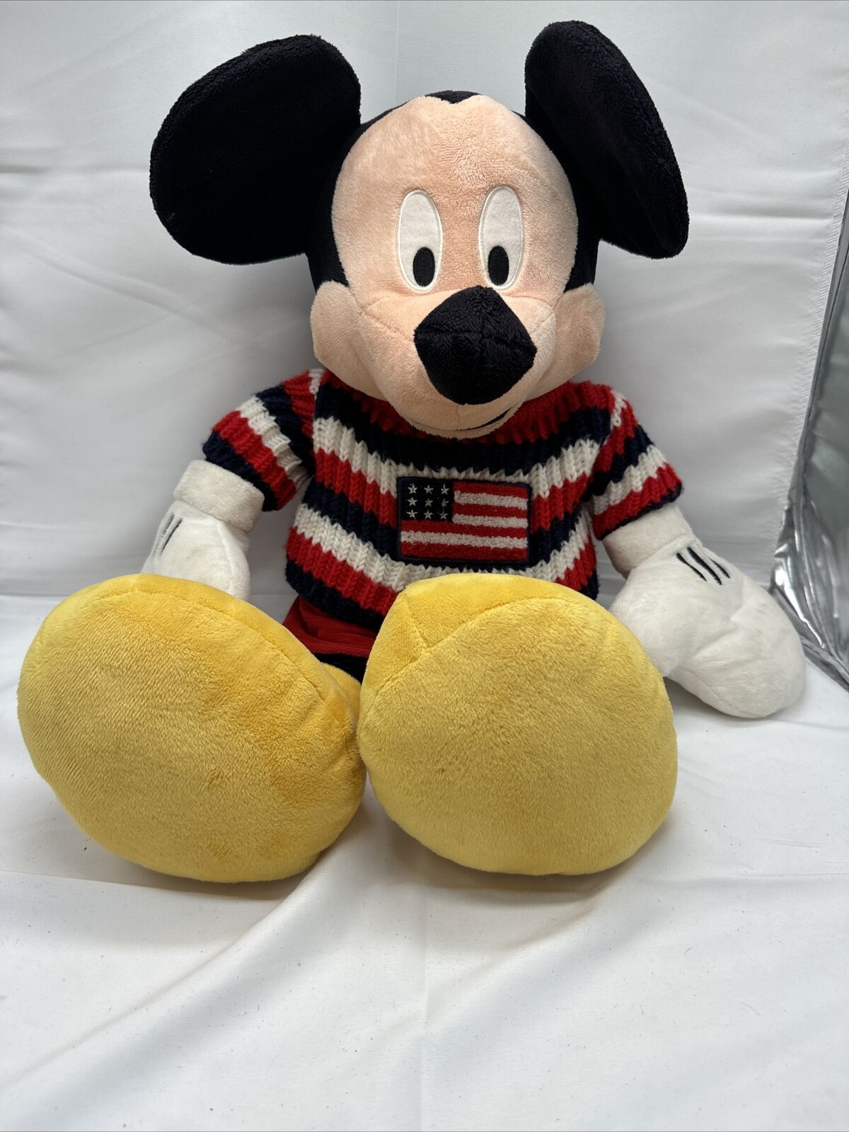 Disney Store Fourth Of July Mickey Mouse  Plush 27 Inches Ear To Toes