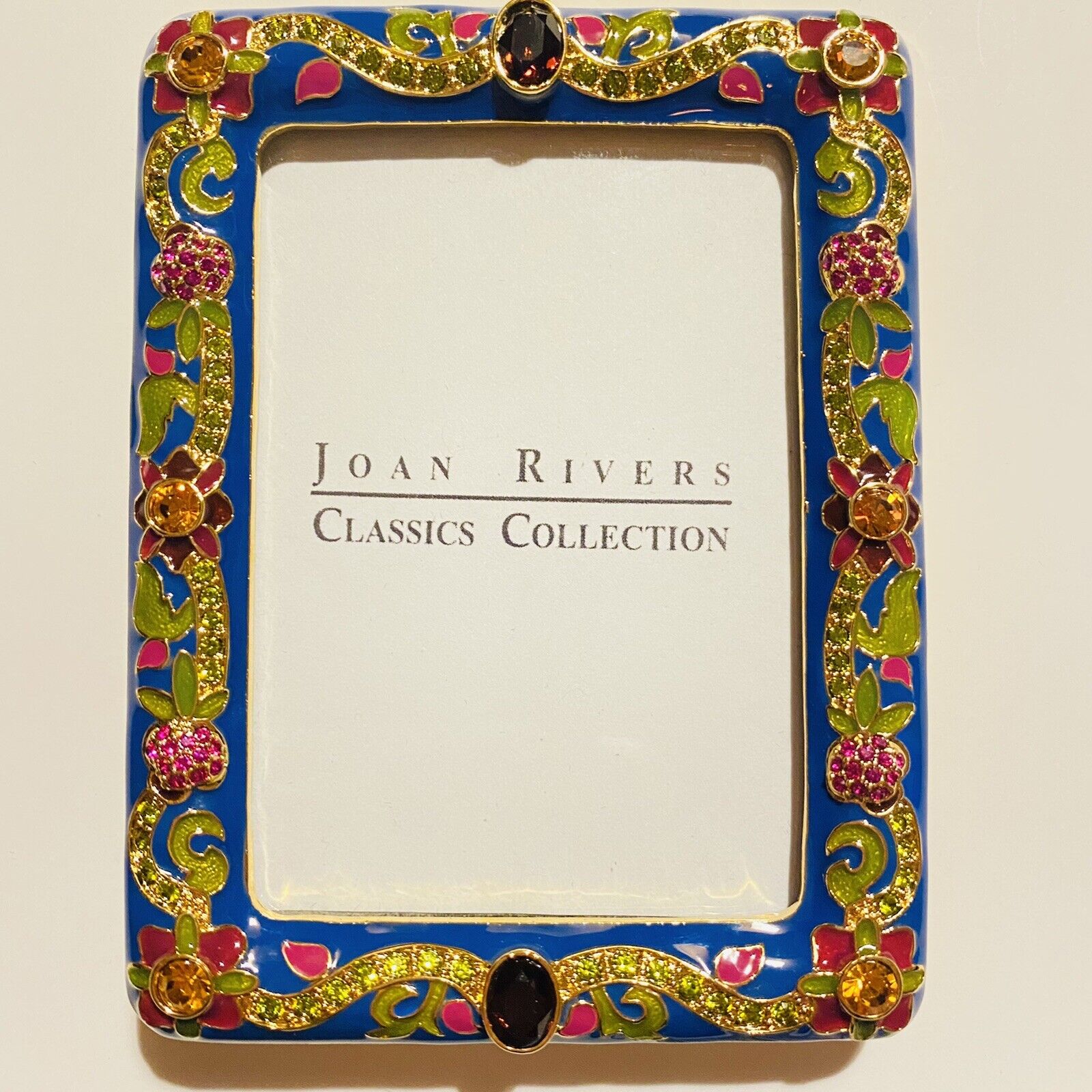 Vintage JOAN RIVERS Classics Collection Enamel Embellished Frame with Swarovski