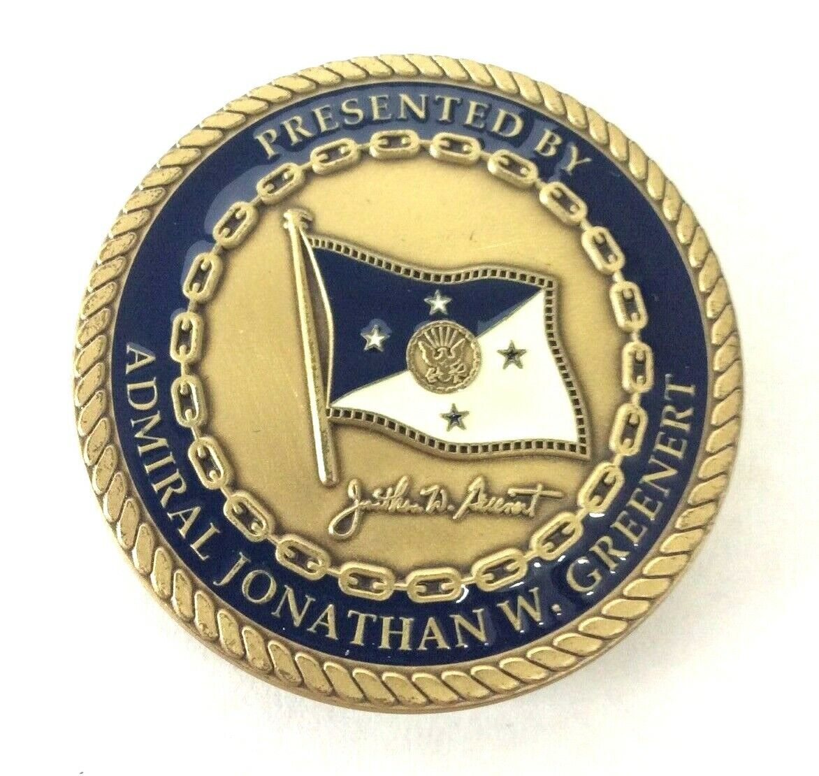 Admiral Jonathan W Greenert Coin Chief of Naval Operations Command Challenge CNO