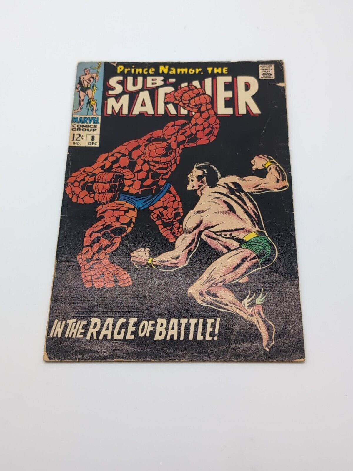 Sub-Mariner #8 FN 6.0 Prince Namor Vs Thing Classic Cover  Marvel 1968