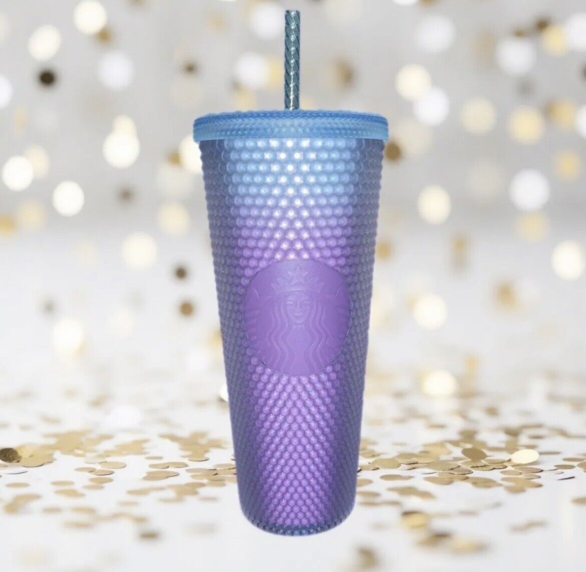New Starbucks 2024 Studded Ombre Cold Cup Tumbler 24oz