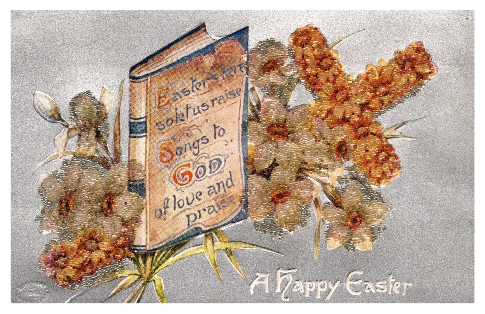 Early 1900s Antique Postcard Undivided Back Printed in England Easter Cross
