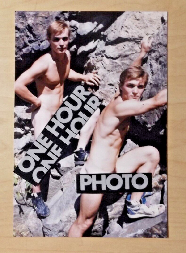 VTg Cir 1980s Male Nude Rock Climbers Mature Photo Art Gay Interest 6x4