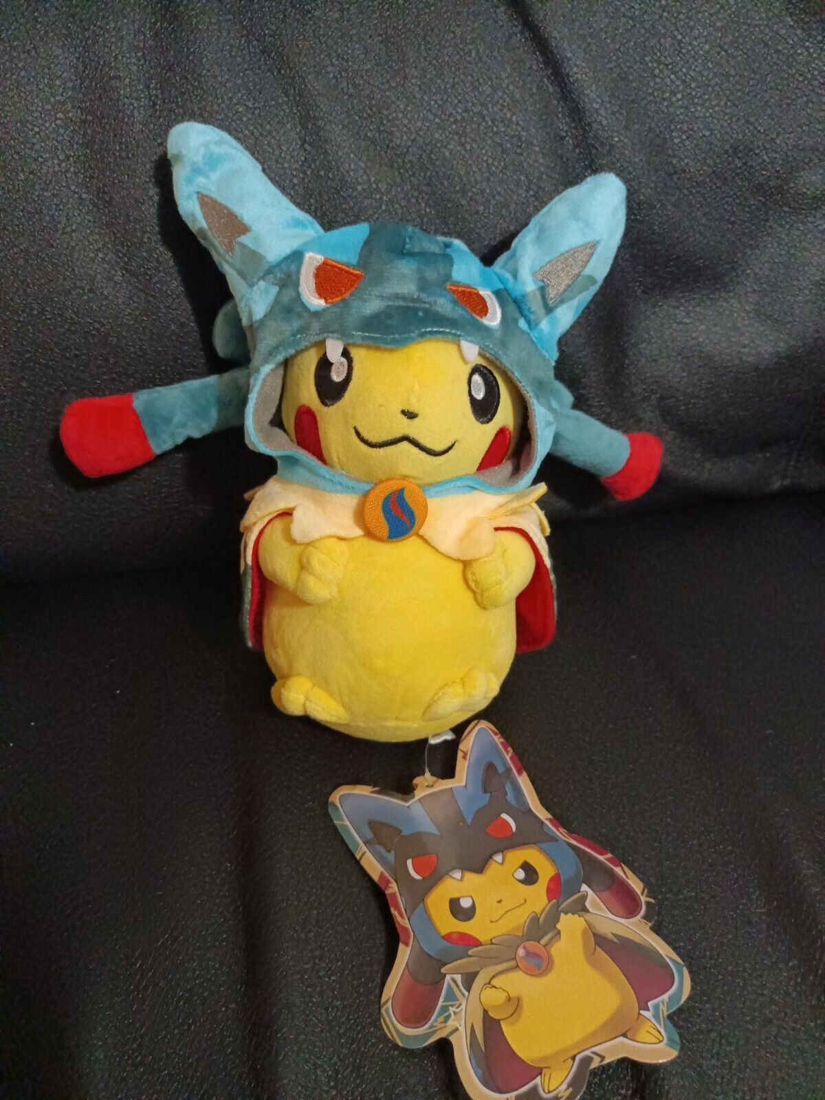 Mega Lucario Pikachu Plush Poncho Pokemon 