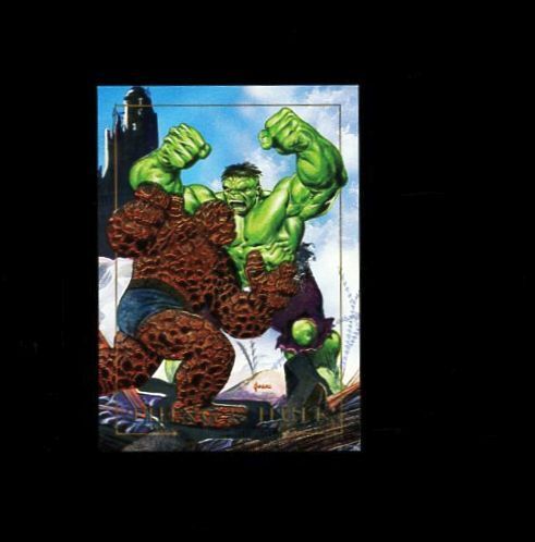 1992 Marvel Masterpieces #1-D Incredible Hulk Vs Thing Spectra 8 - 9 MINT Make B