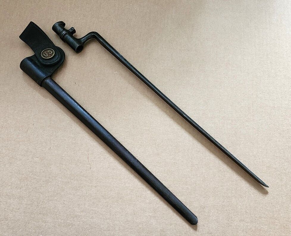Rare Winchester Hotchkiss Model 1883 Socket Bayonet Early Scabbard