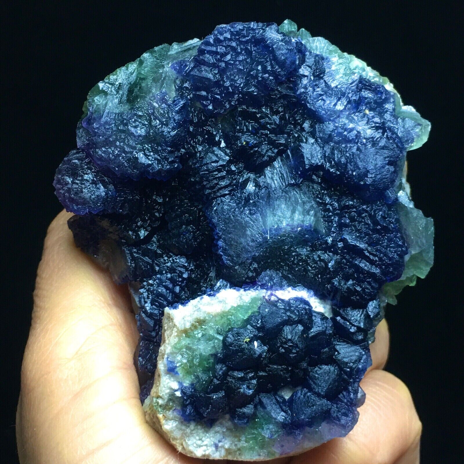 266g Rare Skeletal Crystal & Blue Fluorite Mineral Specimen/China