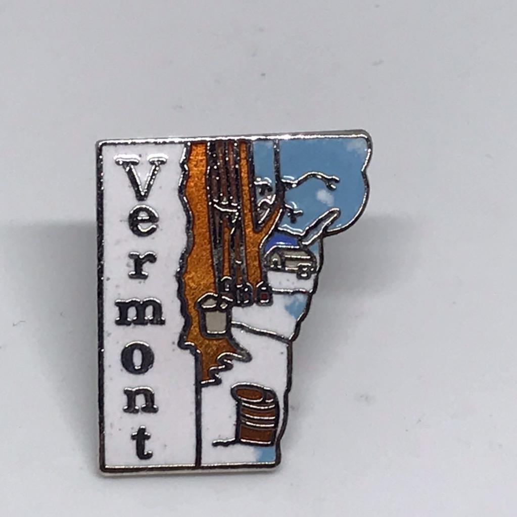 Vintage Vermont Enamel Pinback Souvenir Pin