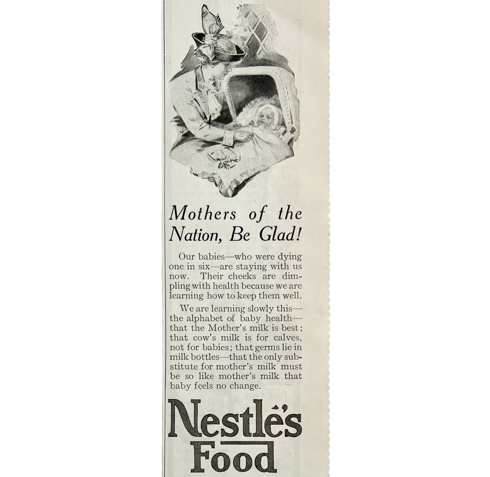 Nestle\'s Food Powdered Drink Mix 1913 Advertisement Mothers Of The Nation DWII9