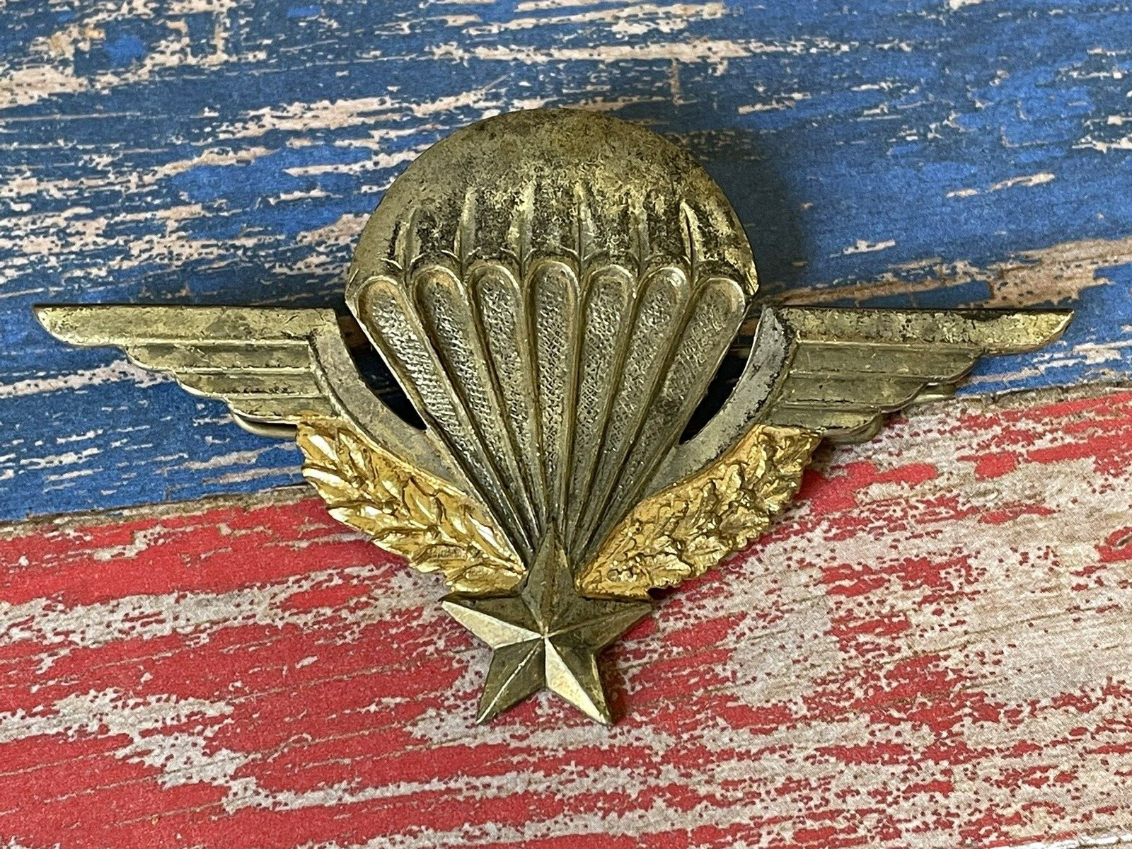 RARE Arthus Bertrand Made French Indochina War Para Parachutist Wings Badge Jump