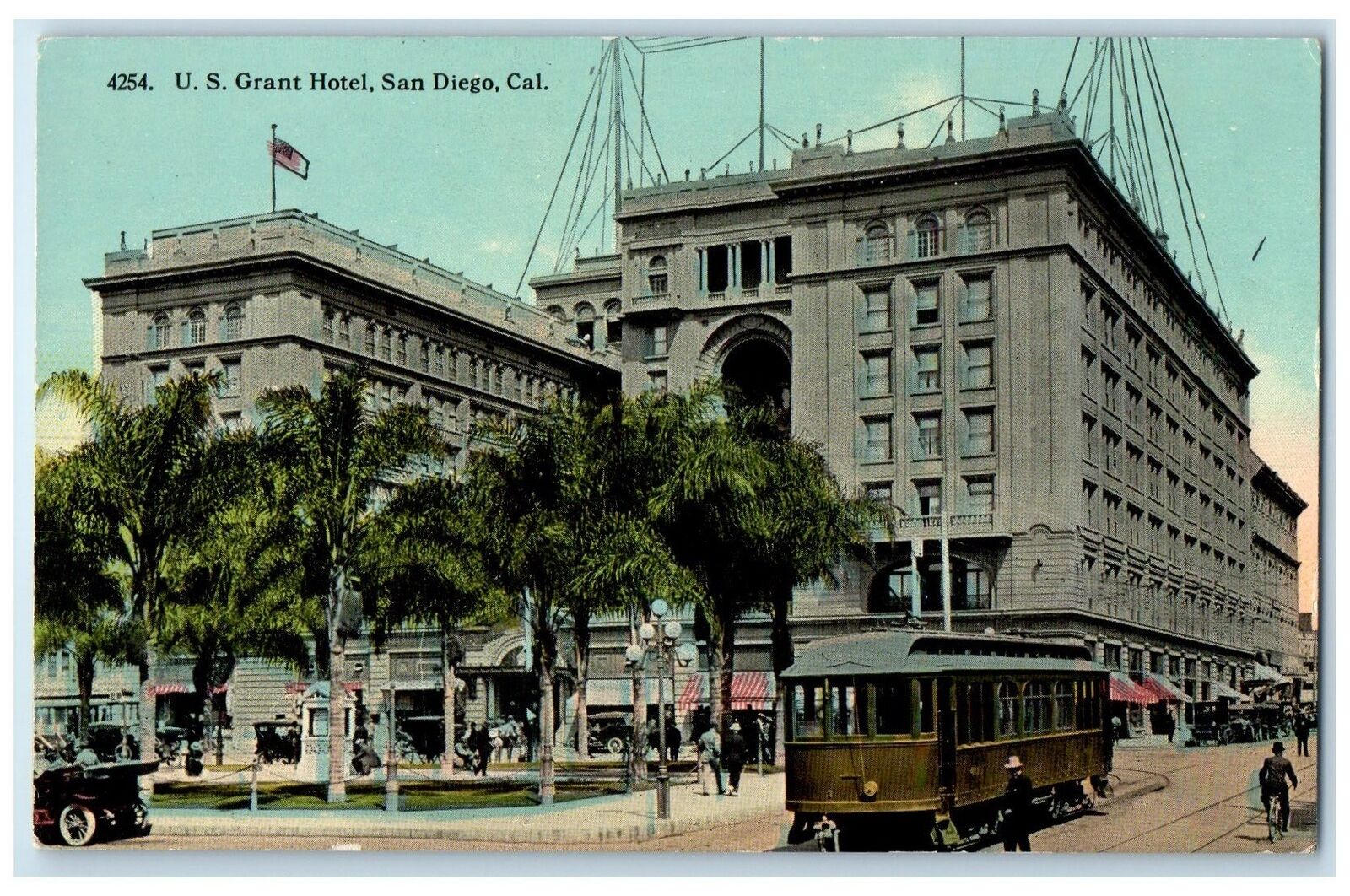 c1950's US Grant Hotel Restaurant Park San Diego California CA Unposted Postcard