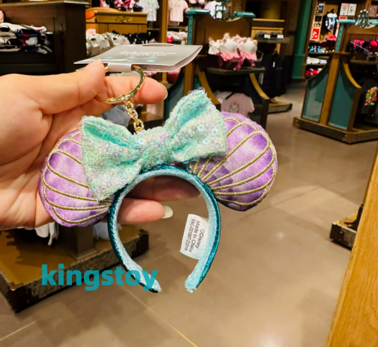 Authentic Disney shanghai mermaid plush ear headband Keychain Keyrings Pendant
