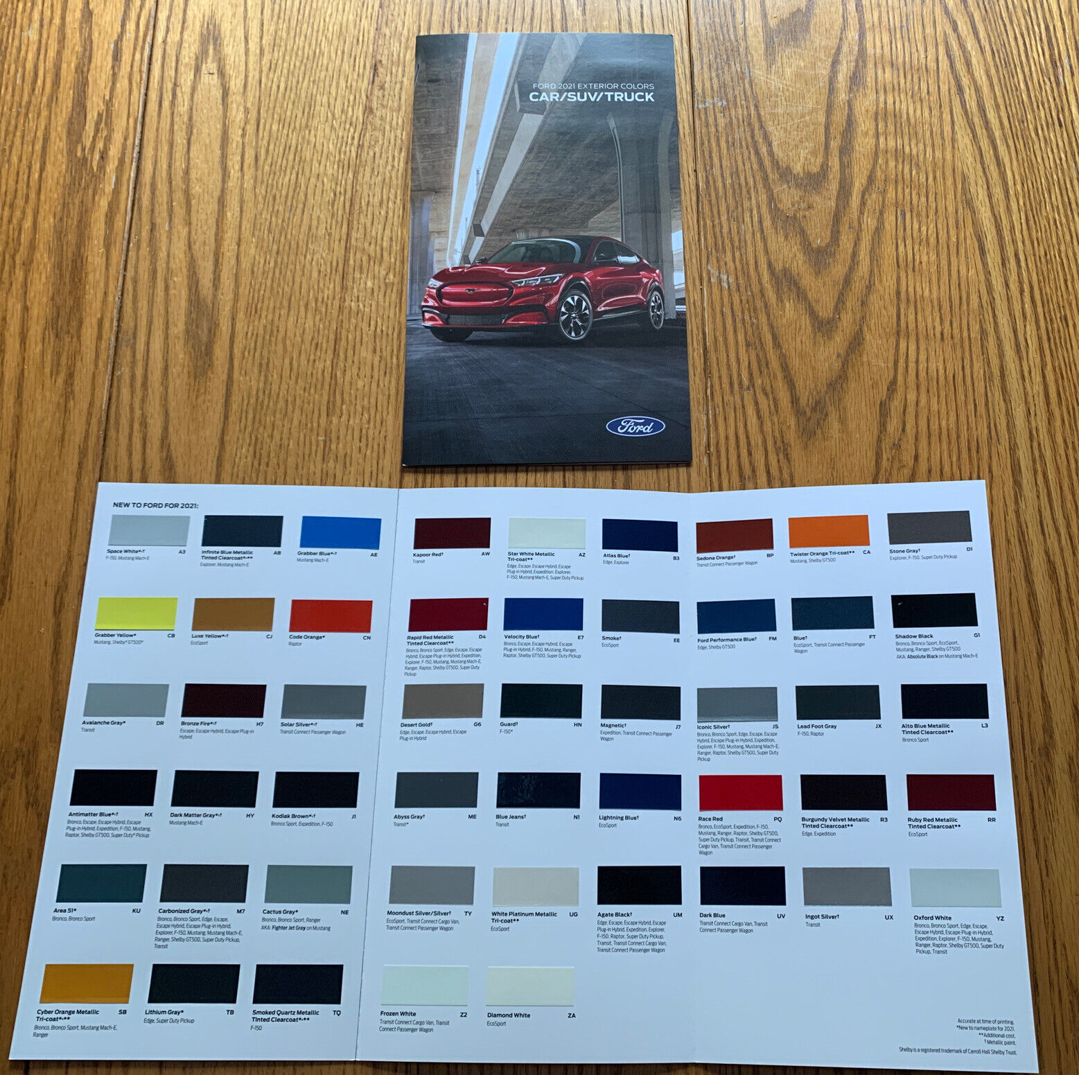 2021 Ford Color Chart - 2021 Ford Truck Color Chart - 2021 Ford Car Color Chart