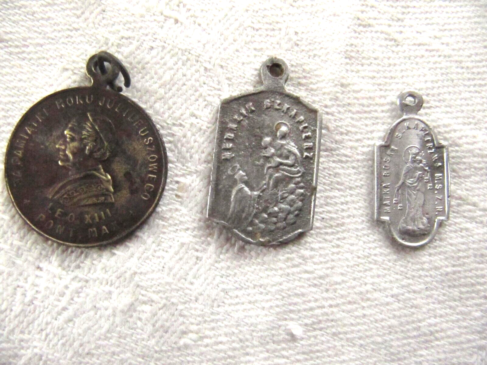 Pope LEO XIII old medal catholic VATICAN pendant