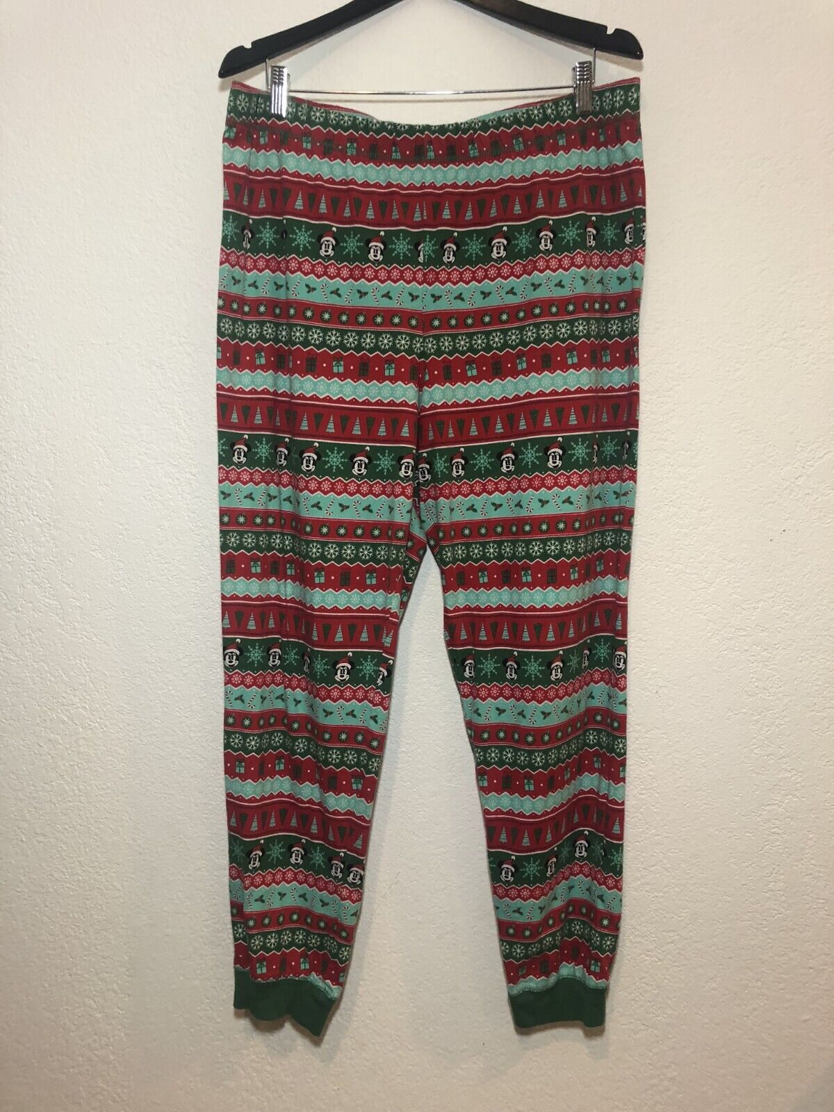 DISNEY Minnie Mouse Pajama PJ Pants Sleepwear Lounge Holiday Christmas Women XL