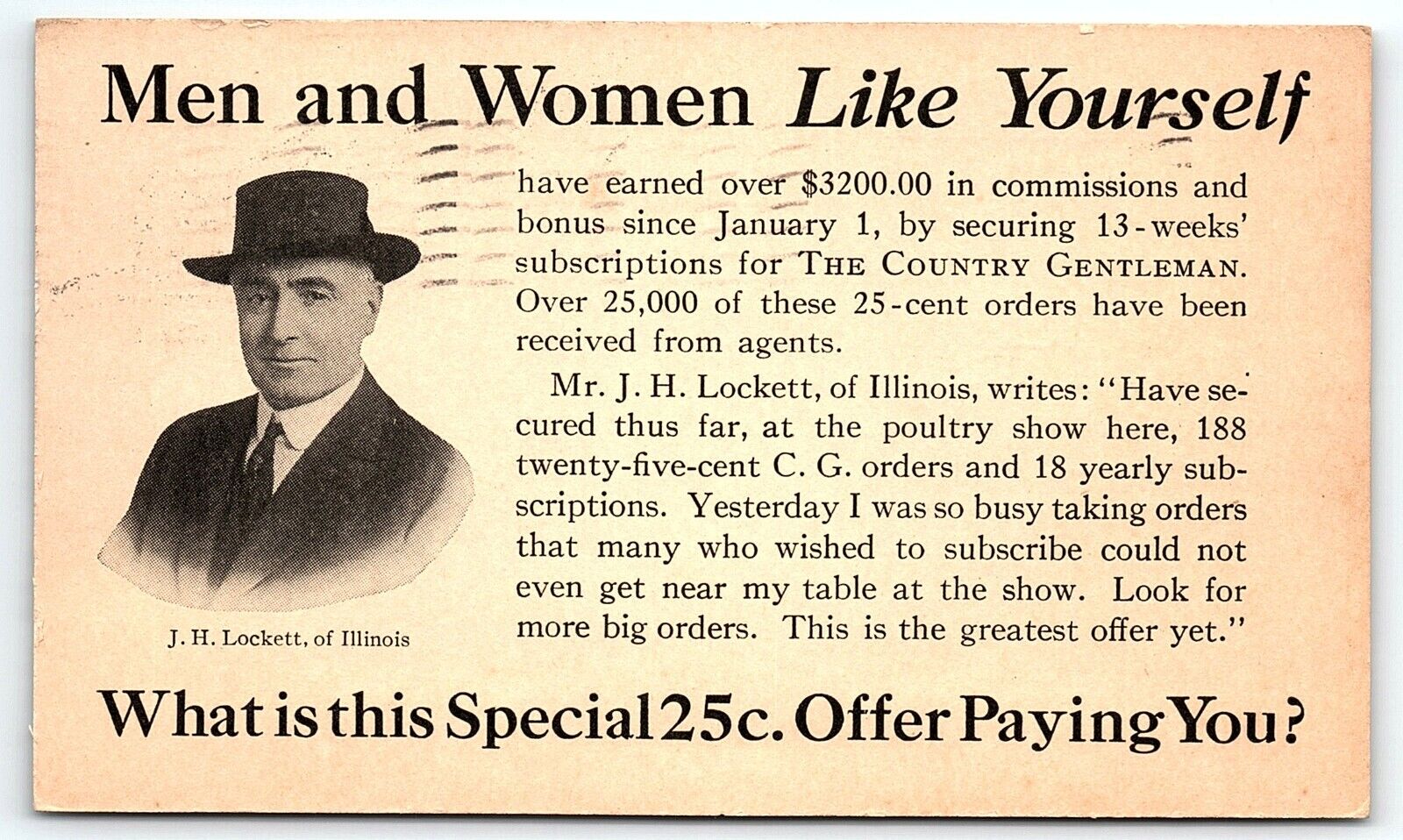 1915 THE COUNTRY GENTLEMAN MAGAZINE CURTIS PUBLISHING ADVERTISING POSTCARD P719