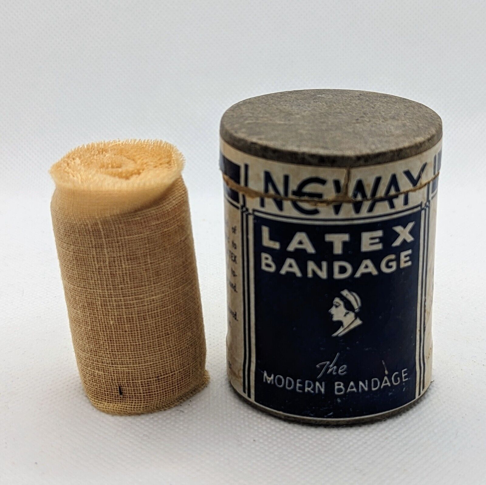 Antique Nursing Bandage Vintage 1930s - 1940s NEWAY Latex Bandage Modern Bandage
