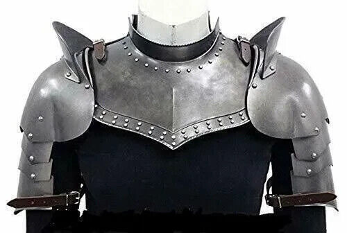 Medieval Pauldrons Shoulder Gorget Armor Knight Larp Reenactment Cosplay Costume
