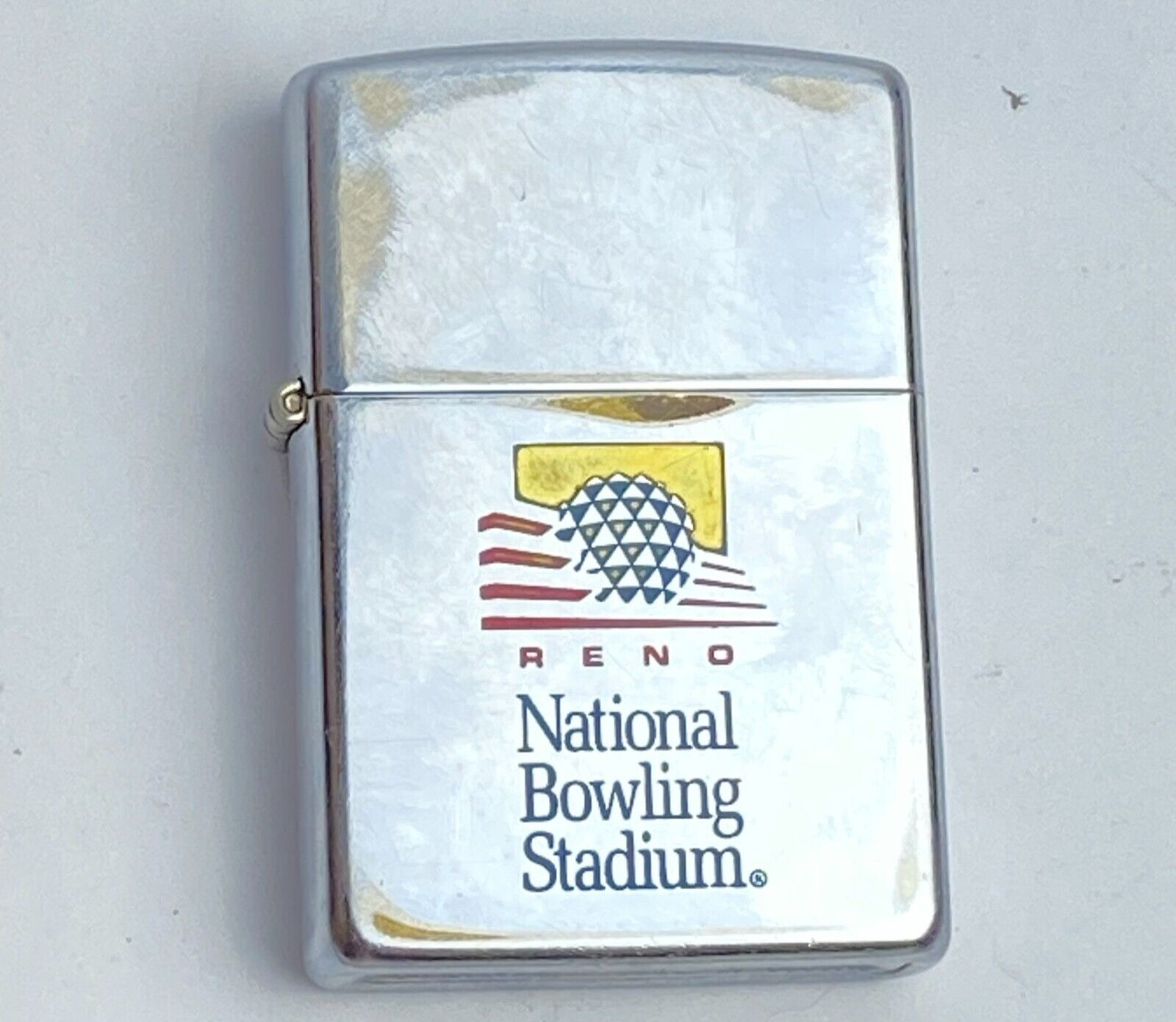 1995 Vintage Zippo Lighter Advertising Reno National Bowling Stadium