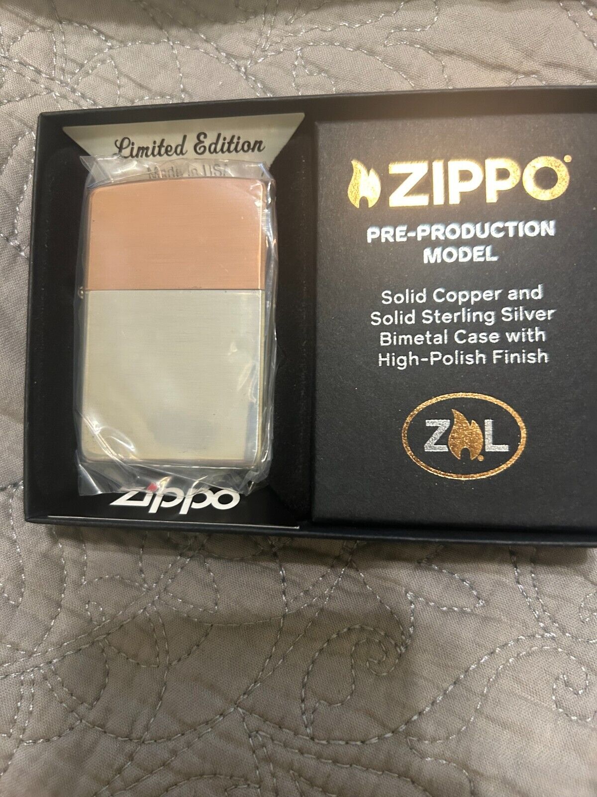 Zippo Lighter BiMetal CT 48695 New in box
