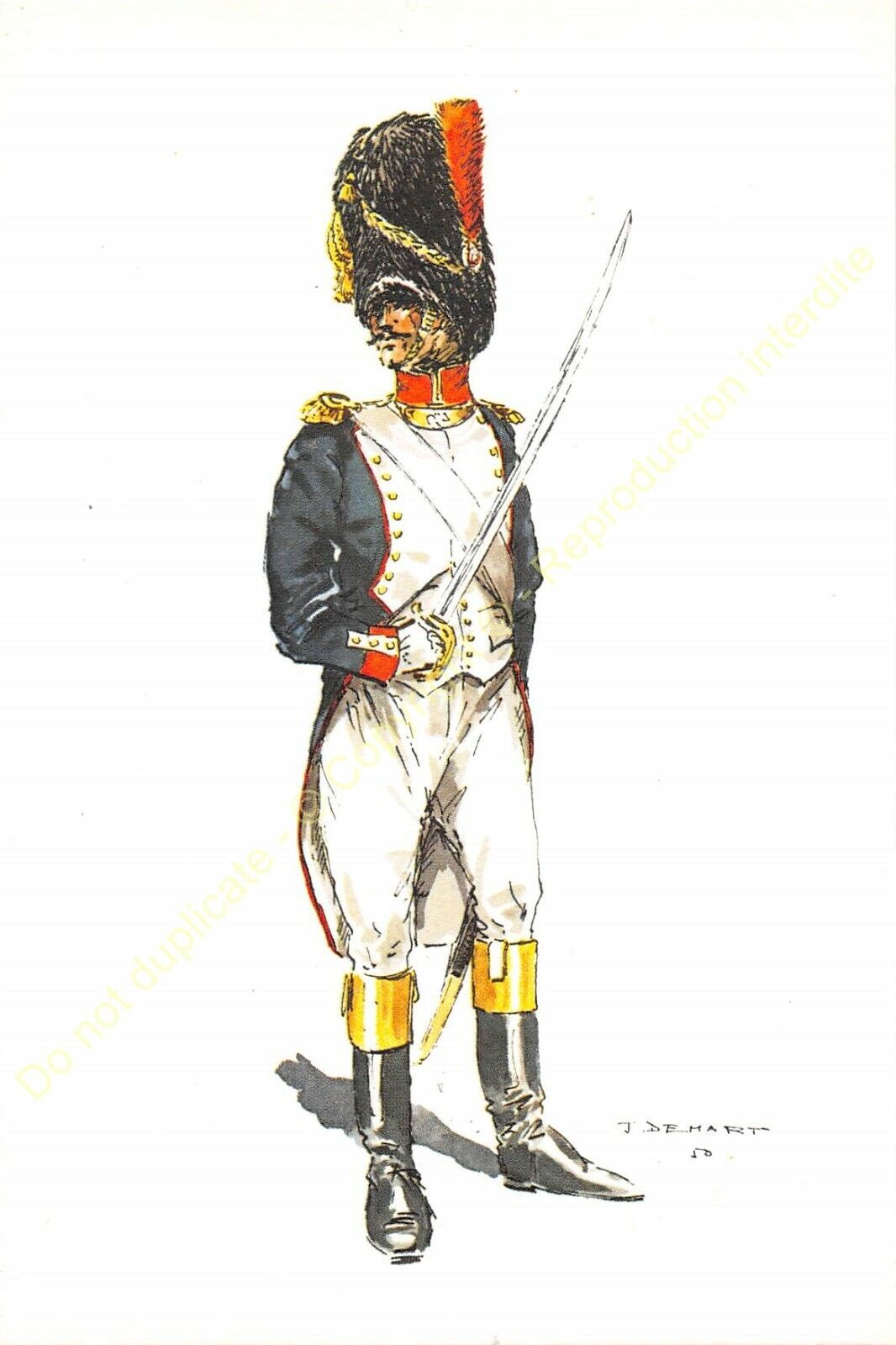 Illustration J.Demart Militaria Belgium 112e Regiment Of Lead 1812