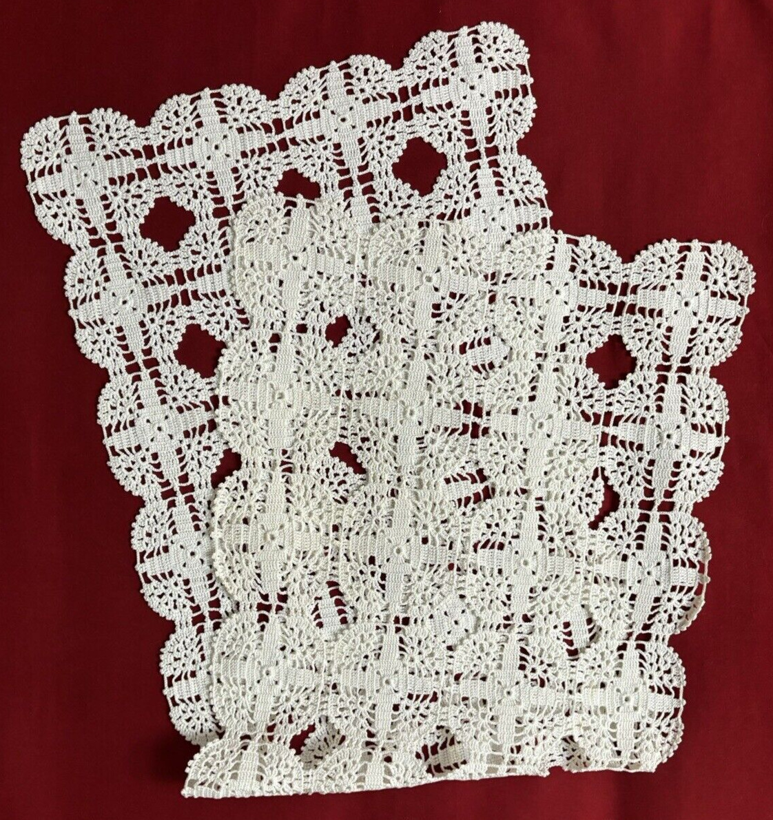 Beautiful White Vintage Crocheted Doily - 10 Inches X 28 Inches