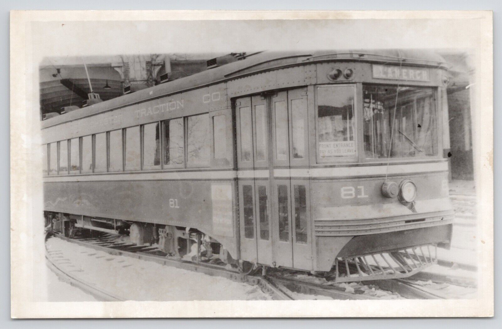 RPPC PA Philadelphia Suburban Transportation Co Tram Trolley #81 Postcard
