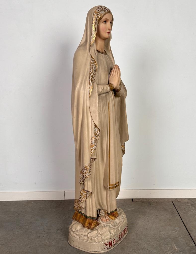 ARRIVES NOV. 2024: 4 Foot Antique Plaster Statue Our Lady of Lourdes/Virgin Mary