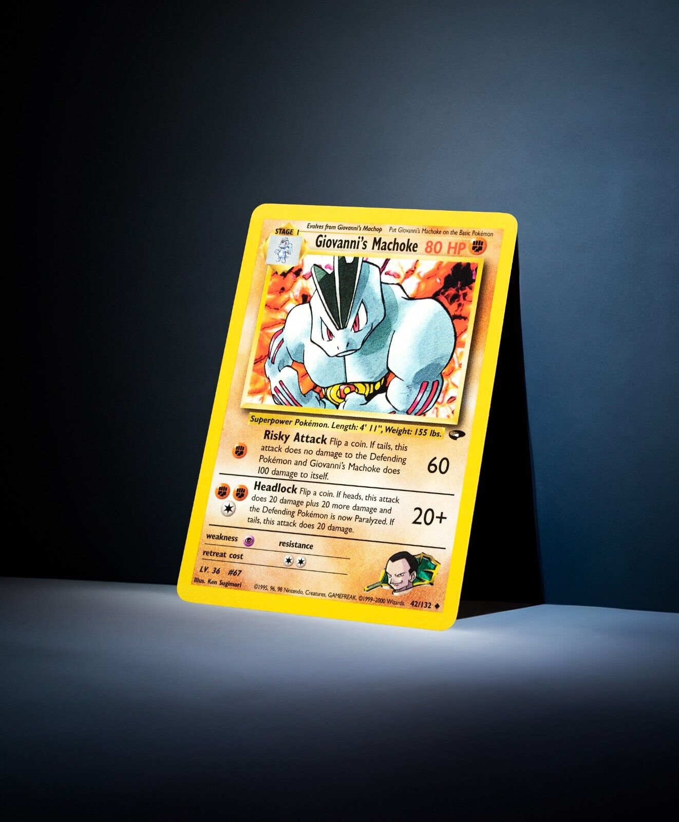 Pokemon Card - Giovanni\'s Machoke 42/132 - Near Mint - Wizards - ENG