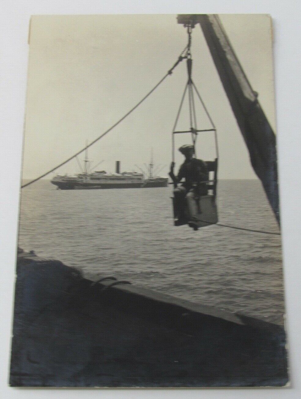 c 1926 AZO RPPC Postcard S. S. Columbia Steamship at Port La Libertad Salvador 