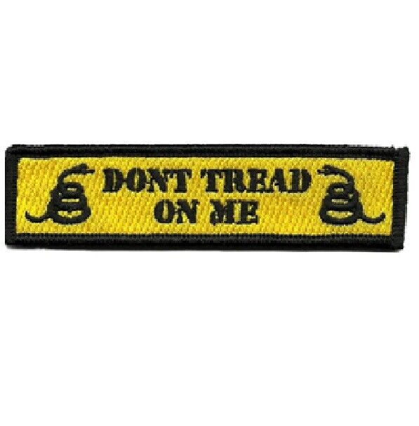 BuckUp Tactical Patch DTOM Don\'t Tread On Me Yellow 3.75x1\