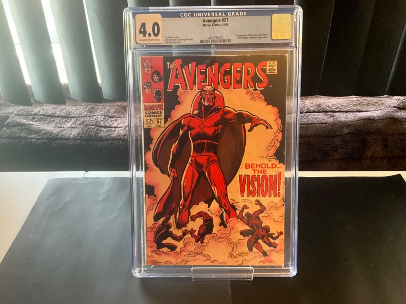 AVENGERS #57 CGC 4.0/ 1ST APPEARANCE VISION/MARVEL 1968 OFF WHITE TO WHITE 