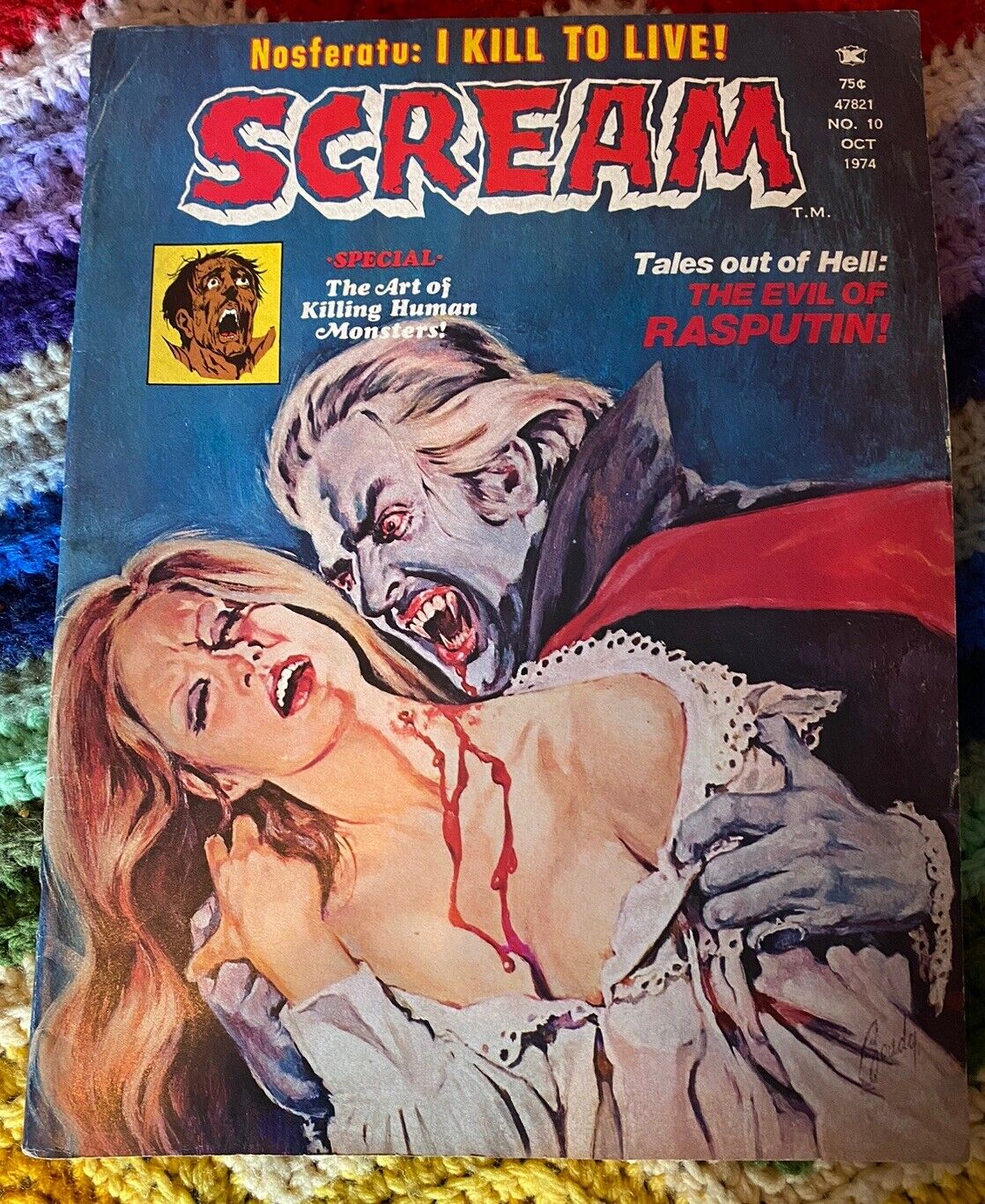 Scream #10 Skywald Publishing Vintage Bronze Age Horror Magazine 1974